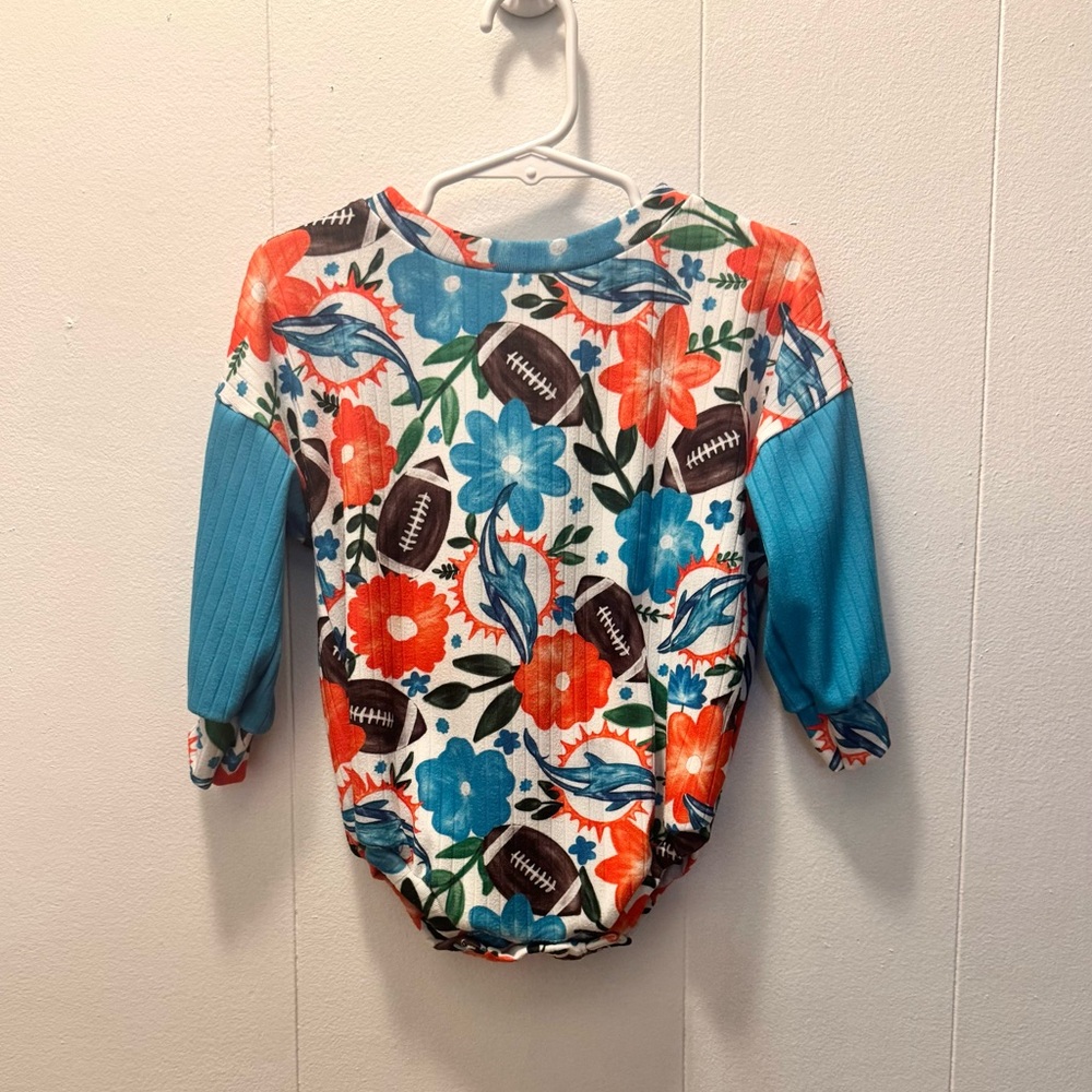 Baby Girl Miami Dolphins Romper
